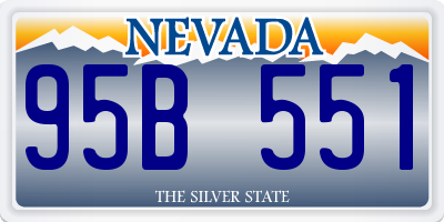 NV license plate 95B551