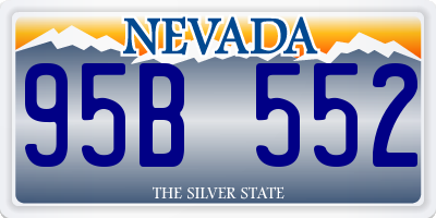 NV license plate 95B552