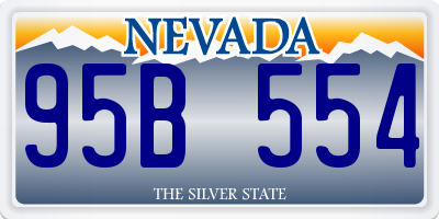 NV license plate 95B554