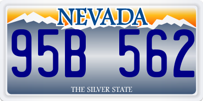 NV license plate 95B562