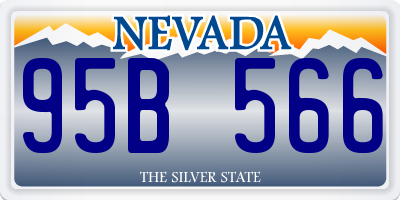 NV license plate 95B566