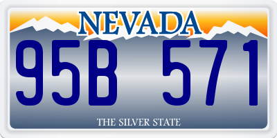 NV license plate 95B571