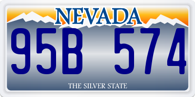 NV license plate 95B574