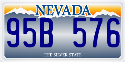 NV license plate 95B576