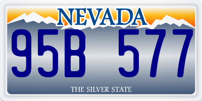 NV license plate 95B577
