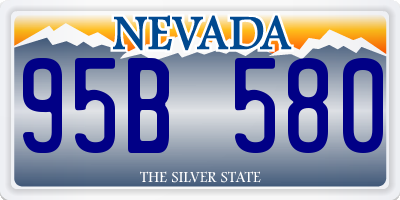 NV license plate 95B580