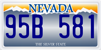 NV license plate 95B581