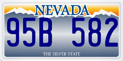 NV license plate 95B582
