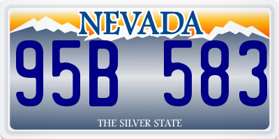 NV license plate 95B583