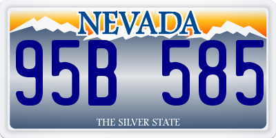NV license plate 95B585