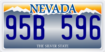 NV license plate 95B596