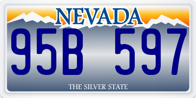 NV license plate 95B597