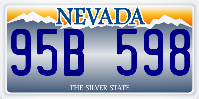 NV license plate 95B598