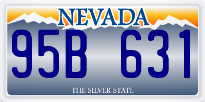 NV license plate 95B631