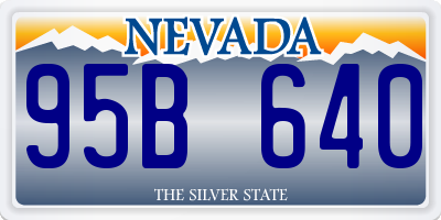 NV license plate 95B640