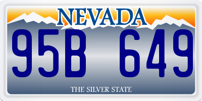NV license plate 95B649