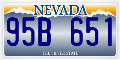 NV license plate 95B651