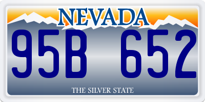 NV license plate 95B652
