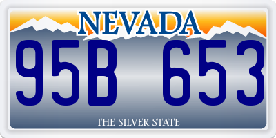 NV license plate 95B653