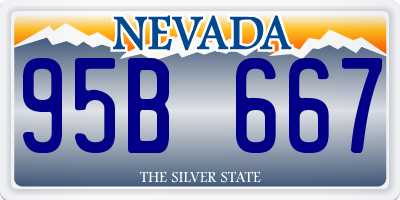 NV license plate 95B667