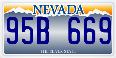 NV license plate 95B669