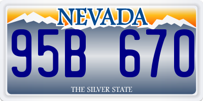 NV license plate 95B670