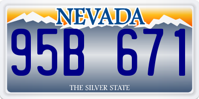 NV license plate 95B671