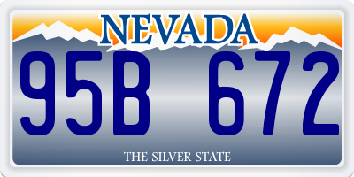 NV license plate 95B672