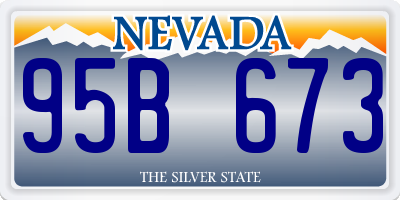 NV license plate 95B673