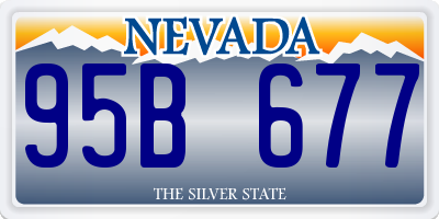 NV license plate 95B677