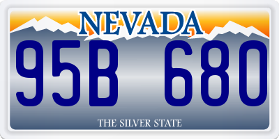 NV license plate 95B680