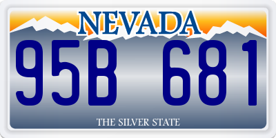 NV license plate 95B681