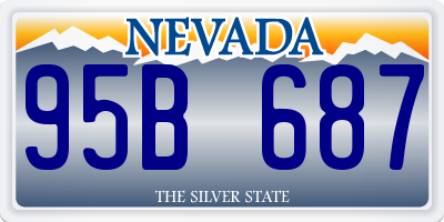 NV license plate 95B687