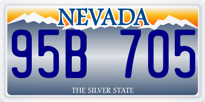 NV license plate 95B705