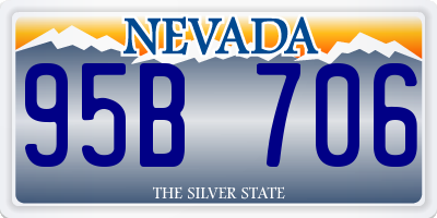 NV license plate 95B706