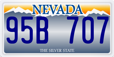 NV license plate 95B707