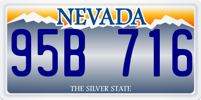 NV license plate 95B716