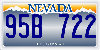 NV license plate 95B722
