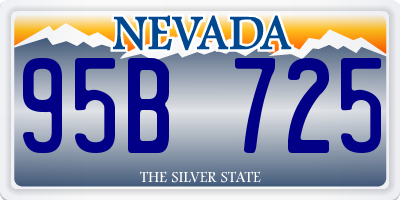 NV license plate 95B725