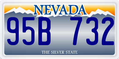 NV license plate 95B732