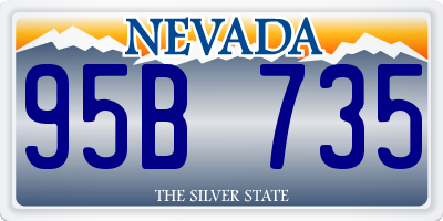NV license plate 95B735