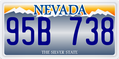 NV license plate 95B738