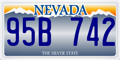 NV license plate 95B742