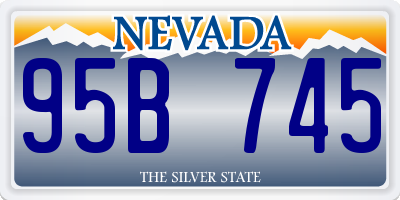 NV license plate 95B745