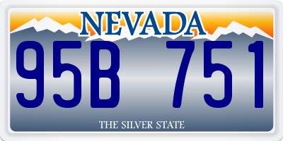 NV license plate 95B751