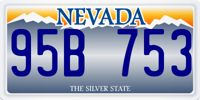 NV license plate 95B753