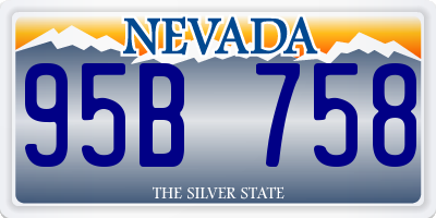 NV license plate 95B758