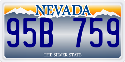 NV license plate 95B759