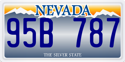 NV license plate 95B787