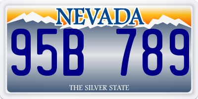 NV license plate 95B789